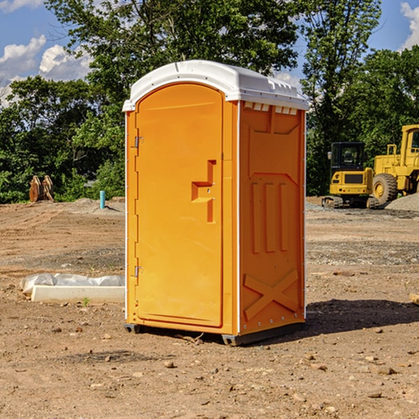 how often are the portable restrooms cleaned and serviced during a rental period in Hollywood